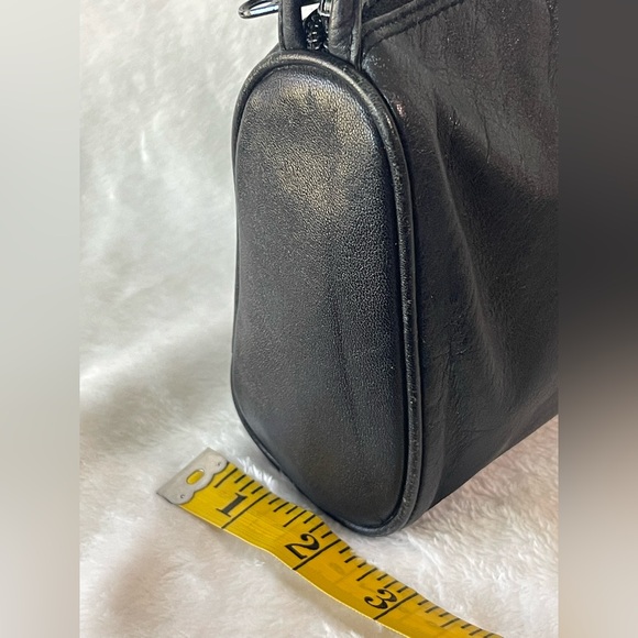 Vintage Amanda Smith, leather Crossbody travel purse, black soft - Picture 9 of 10